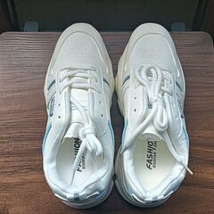 新品 23cm レディース スニーカー ホワイト 厚底 シューズ【2000-435-S】の画像