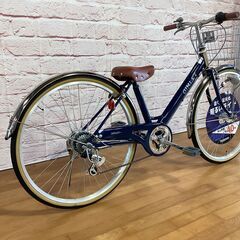 【小学生用/アウトレット品（キズの為お値引き商品）】サカモトテクノ 26型ギムレット ジュニア 身長134cm程度から ネイビー色<自転車のオオムラ 静岡店>の画像