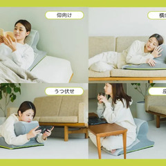 【美品】西川Keeps ピロークッション（仰向け/うつぶせ/横向き/あぐら姿勢全てに対応）＋専用カバー付き／グレーの画像