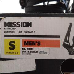 BURTON ビンディング MISSION メンズSサイズの画像