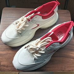 新品 24.5cm レディース スニーカー ホワイト 厚底 シューズ