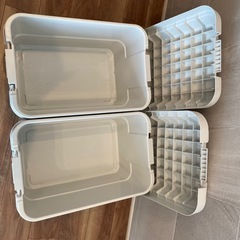 【無印良品】キャンプ/ 頑丈収納ボックス大 2個セットの画像