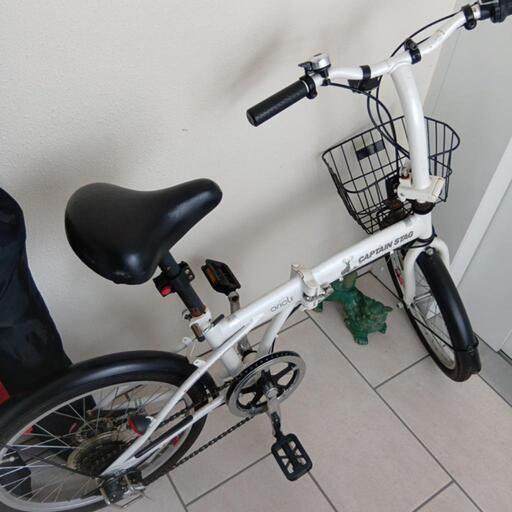 キャプテンスタッグ　折り畳み自転車　中古　大阪引き取りのみ キャプテンスタッグ折り畳み自転車中古大阪引き取りのみ