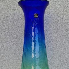 マルティグラス フラワーグラス 花瓶 花器 ガラス ブルー グリーン 青 緑の画像