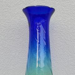 マルティグラス フラワーグラス 花瓶 花器 ガラス ブルー グリーン 青 緑の画像