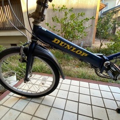 20インチ折りたたみ自転車、【ダンロップ】7段切り替え、ランプ付き
