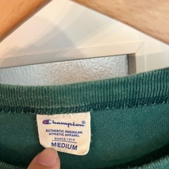 Champion グリーン ポケットTシャツ Mサイズの画像