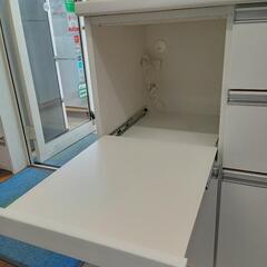 ★ 【松田家具】レンジボード  キッチン収納  食器棚  レンジ台  (幅117cm)  💳自社配送時🌟代引き可💳※現金、クレジット、スマホ決済対応※   の画像