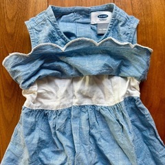 OLD NAVY デニムワンピース 12-18Mの画像