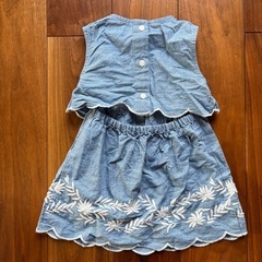 OLD NAVY デニムワンピース 12-18Mの画像