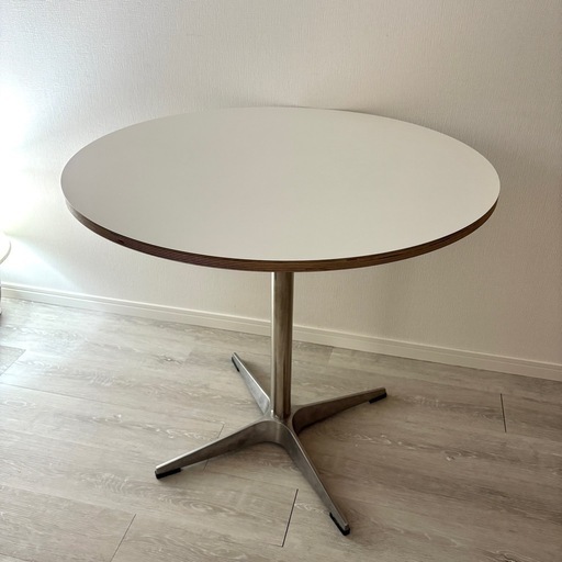 (済)【美品】ダイニングテーブル ラウンド　ホワイト 韓国風
