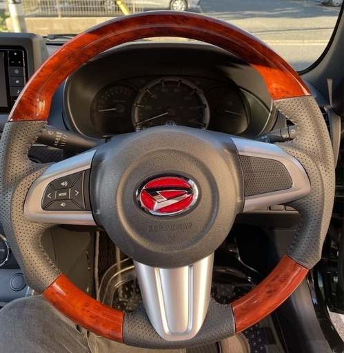 コペン　la400k ステアリング　ウッド