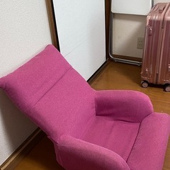 リクライニングチェア　1人掛けソファー　ピンク　の画像
