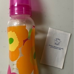 マリメッコ　哺乳瓶　ピンク、オレンジ　240ml