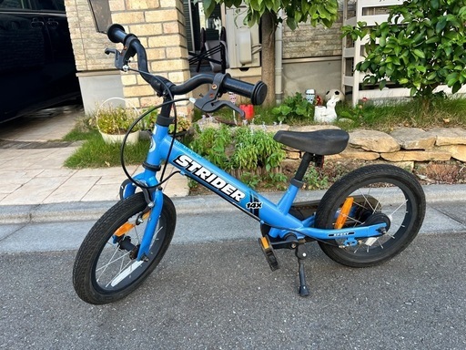 お歳暮ならオンライン STRIDER 花小金井のBMXの中古 (hirolom) キッズバイク 青色 14x 自転車本体