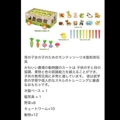 モンテッソーリ　木製知育おもちゃ
の画像