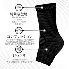 【POWERLIX  足首サポーター 新品未開封1足➕1回使用1足】