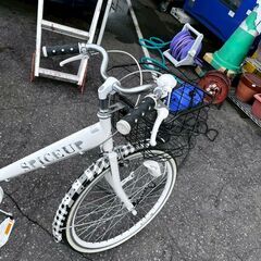 SPICEUP ジュニアサイクル 22インチ カゴ付き の画像