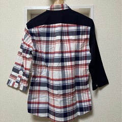 THE SHOP TK 7分丈チェックシャツの画像