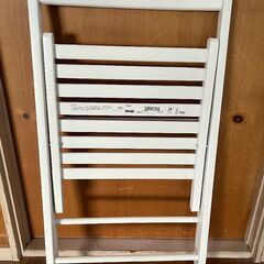 【美品】IKEA/ TERJE/テリエ 折りたたみチェア ホワイトの画像