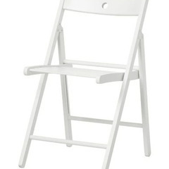 【美品】IKEA/ TERJE/テリエ 折りたたみチェア ホワイトの画像