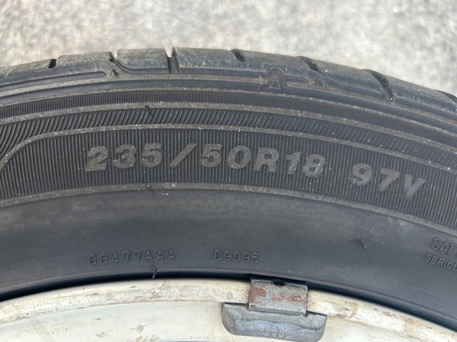 18インチ アルミホイール＋タイヤ 4本セット（中古）