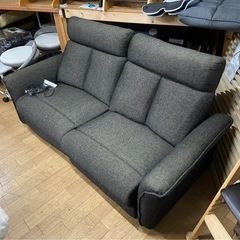 電動リクライニングソファ 3Pソファ 中古