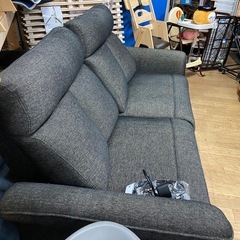 電動リクライニングソファ 3Pソファ 中古の画像