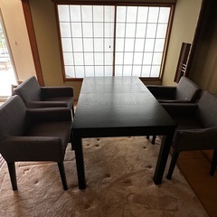 ダイニングテーブル&チェア4脚セットの画像
