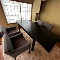 ダイニングテーブル&チェア4脚セットの画像