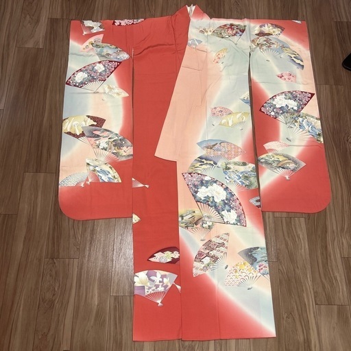 ①成人式　振袖　正絹　着物