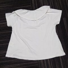 130cm　サマンサモスモス フリル襟　半袖Tシャツ　白の画像