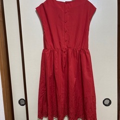 【Je chichi 】テチチ 赤　ワンピース 半袖 ロングの画像