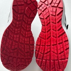 asics ベルクロストラップ安全靴 CP215 グレー/レッド asics ベルクロストラップ安全靴 CP-215 グレー/レッド