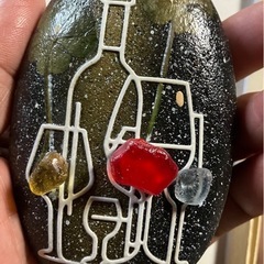 シーグラスのペーパーウェイトの画像