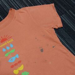 120cm モンベル　コットンT　コーラルピンク　夏休みの画像