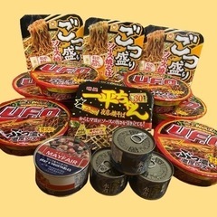 カップ焼きそばと缶詰セット