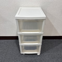 キャスター付き！3段収納ケースの画像