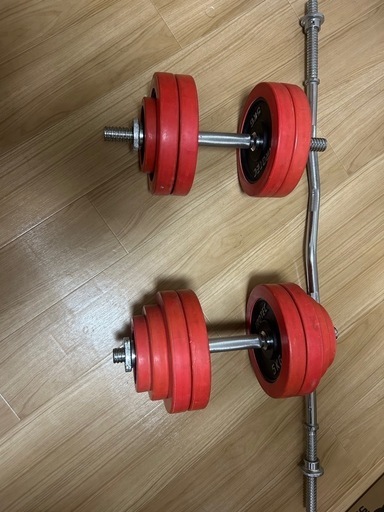 ダンベル EZバー付き ショップ ぱちこり】EZバー、ダンベルプレート