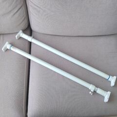 ビーズクッション＆突っ張り棒のセットの画像