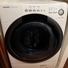 【ジャンク品】SHARP ドラム式洗濯乾燥機 ES-S7D-WL（左開き）の画像