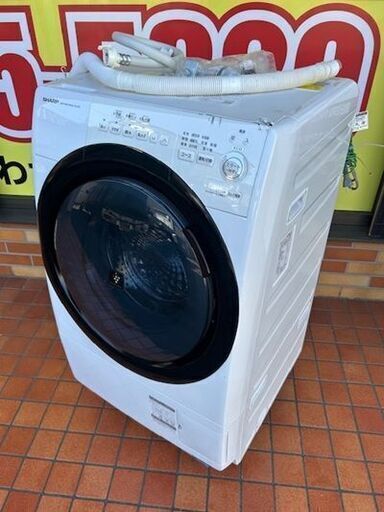 2019年製　SHARP シャープ　ドラム式洗濯乾燥機　ES-S7E-WL■洗濯7kg 乾燥3.5kg