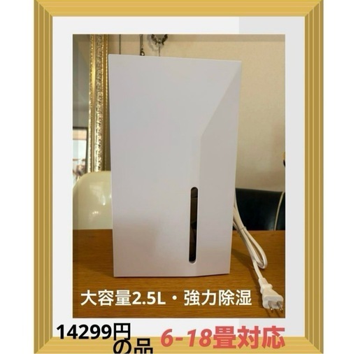 除湿機 【2025新型ダブルペルチェ式・大容量2.5L強力除湿】衣類