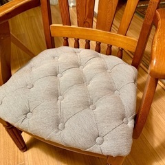 MIKIMOKU 張り替えボタン締め　ダイニングチェア
の画像