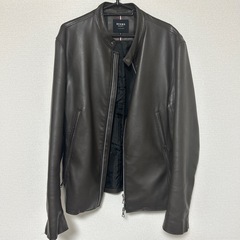 BEAMS HEART フェイクレザー ライダースジャケット X...