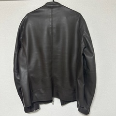 BEAMS HEART フェイクレザー ライダースジャケット XL ブラウンの画像