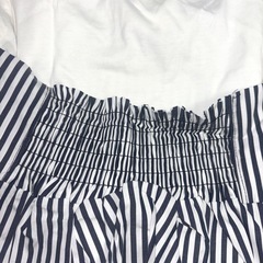 【新品未使用】FUN❤ストライプ柄ウエストリボンビスチェドッキングTシャツの画像