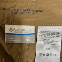 （men's Columbia 2点）トレッキングパンツ、7分丈パンツ　の画像