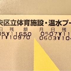中央区スポーツ施設プリペイドカードの画像