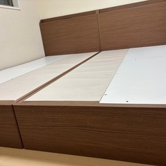 ニトリ】シングルベッドフレーム 2台セット】ウォールナット